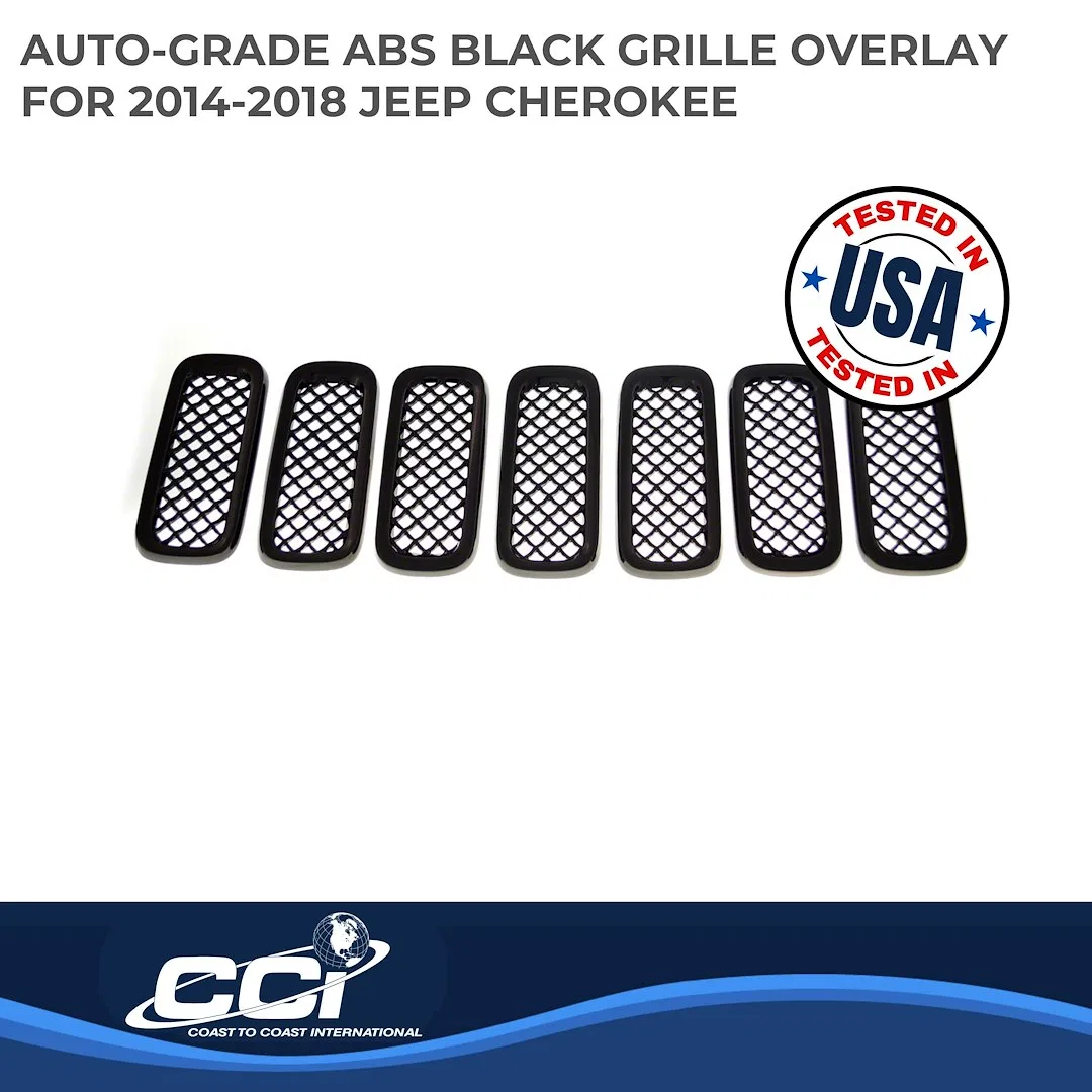 ABS6439B – COAST2COAST Grille Insert, Overlay 7 Piece Black ABS Plastic - view 2